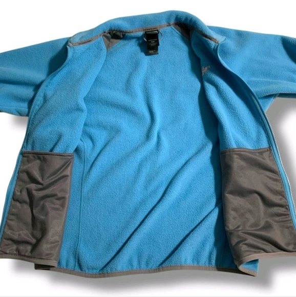 The North Face Women's Size Medium Blue And Gray Fleece Full Zip Jacket - Picture 4 of 11